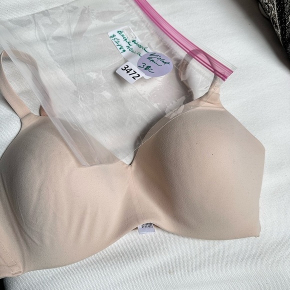 Wacoal 38C Bra Beige How Perfect Wire Free T-Shirt Side Boning 852189 3472 - Picture 9 of 12